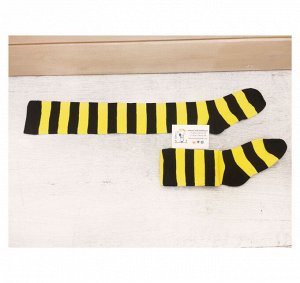 чулки полосатые Желтый и черный цвет, полоса 20 мм