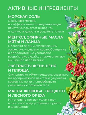 Охлаждающий гель-скраб для проблемных зон с ментолом и лаймом