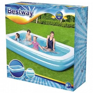 Бассейн надувной Bestway семейный прямоугольный / 850 л, 305 x 183 x 46 см