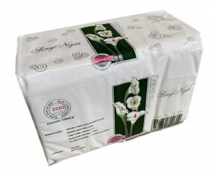 Салфетки-выдергушки "SING NGAI", 2 слоя, 200 штук в мягкой упаковке  (продажа стяжками по 8 упаковок)