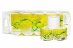 Туалетная бумага AROMA, экстрат ромашки, 3 слоя, 40 м, 10 рулонов