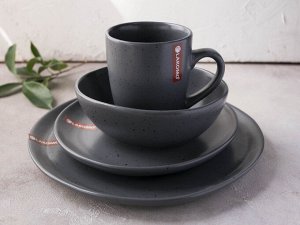 "Stone black" Тарелка обеденная 27,5см