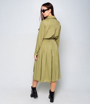 Платье #КТ8517, оливковый