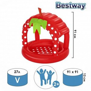 Бассейн надувной детский Bestway / 27 л, 91 x 91 x 13 см