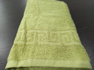 Махровое полотенце 50*90 см хлопок цвет Оливковый