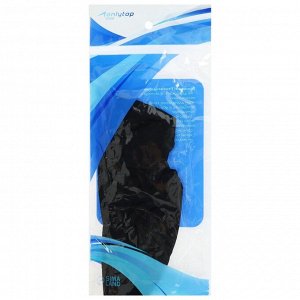 Шапочка для плавания взрослая, тканевая, обхват 54-60 см, цвет чёрный