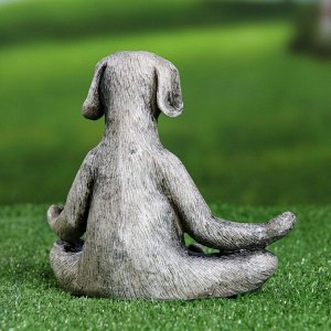 Садовая фигура "Собака йог" камень, 18х9х16см