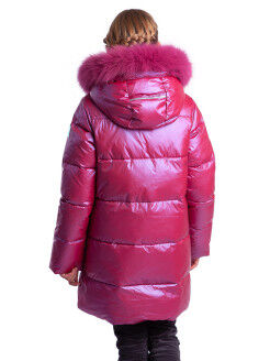 Пальто/удлиненная куртка (пуховик) зимнее для девочки бр. Donilo р.140