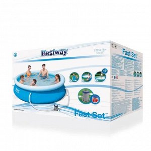 Надувной бассейн Bestway Fast Set / 3800 л,  305 x 76 см