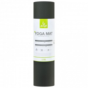 Коврик для йоги Sangh, 183x61x0,8 см, цвет тёмно-зелёный
