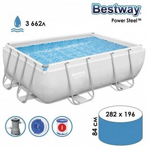 Прямоугольный каркасный бассейн Bestway 3662 л, 282 х 196 х 84 см