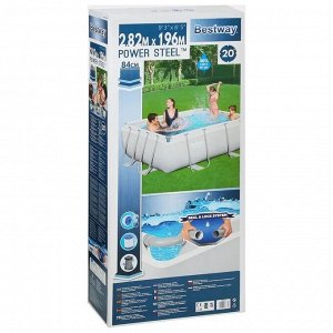 Прямоугольный каркасный бассейн Bestway 3662 л, 282 х 196 х 84 см