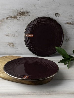 "Ornament" Burgundy Тарелка десертная 19,5см