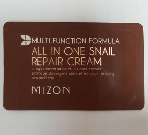 Улиточный крем для лица Mizon All In One Snail Repairing Cream, 2мл