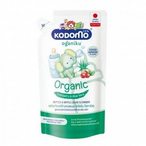 LION "Кодомо" Жидкость для мытья бутылок и сосок (0+) 600мл Масло оливы, витамин В,Е" (0+) (Organiku) мягк.упак./12шт/Таиланд