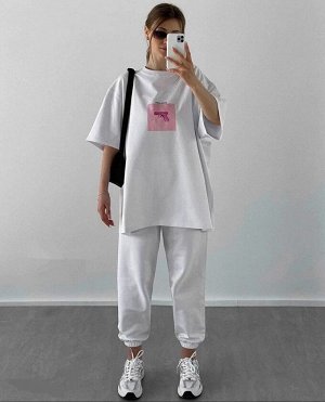 Костюм спортивный с футболкой женский / костюм для прогулок и спорта ...