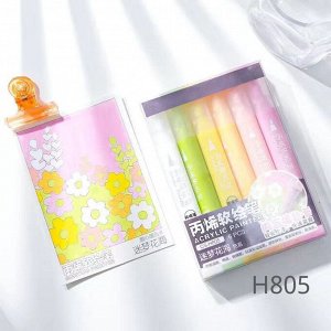 Noname Акриловые маркеры-кисти Shosch, набор 6 цветов