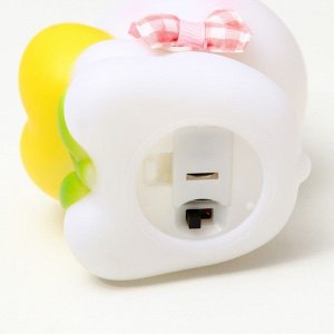 Фигурка световая RISALUX «Зайчик», LED-ночник, от батареек, бело-жёлтый, 8x10 см