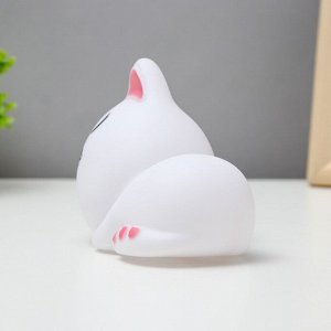 Фигурка светящаяся RISALUX «Мурзик», LED-ночник, от батареек 3xLR44, белый, 7x15x10 см