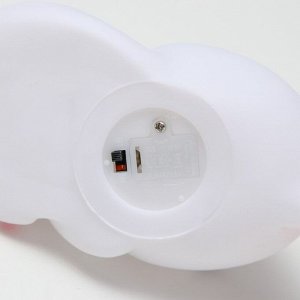 Фигурка светящаяся RISALUX «Мурзик», LED-ночник, от батареек 3xLR44, белый, 7x15x10 см