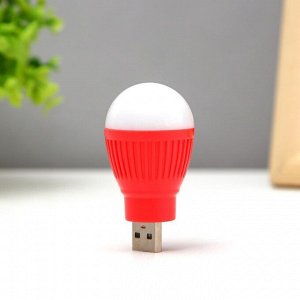 Ночник "Лампочка" LED USB МИКС 3,5х3,5х6,5 см