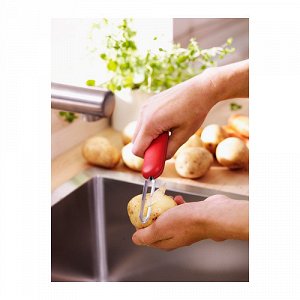 СТЭМ Нож для чистки картофеля, красный, белый/черный