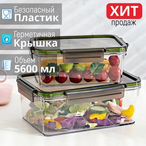 "Уценка"  Пластиковый контейнер для хранения продуктов EMC Home Supplies / 32 x 22 x 11 см