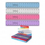 Линейка 15 см ErichKrause Glitter, пластик, цвет микс  9521671