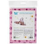 ROXY-KIDS Клеенка подкладная с резинками держателями, Пурпурные звезды,0+; размер 100*68см