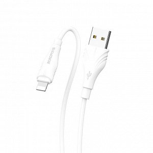 Кабель USB - Apple lightning Borofone BX18  300см 2,4A  (white)