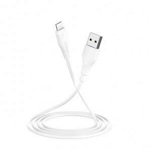 Кабель USB - Apple lightning Borofone BX18  300см 2,4A  (white)