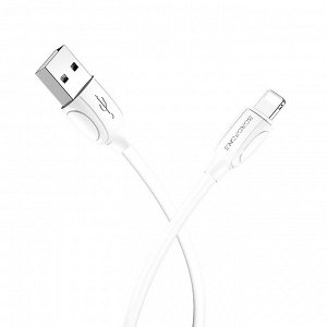 Кабель USB - Apple lightning Borofone BX19  100см 2,4A  (white)