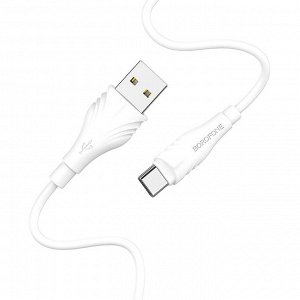 Кабель USB - Type-C Borofone BX18  100см 3A (white)