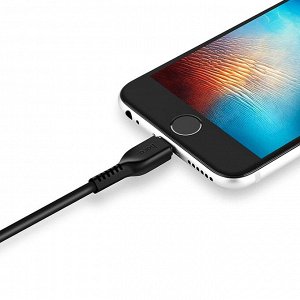 Кабель USB - Apple lightning Hoco X20 Snowy Spirit  100см 2,4A (black)