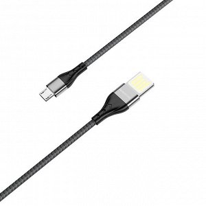 Кабель USB - micro USB Borofone BU11  120см 2,4A (black)