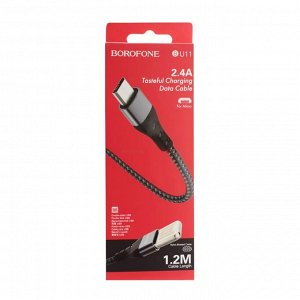 Кабель USB - micro USB Borofone BU11  120см 2,4A (black)