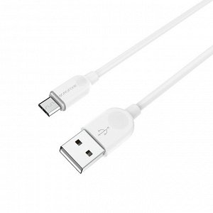 Кабель USB - micro USB Borofone BX14  100см 2,4A (white)