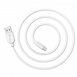 Кабель USB - micro USB Borofone BX14  100см 2,4A (white)