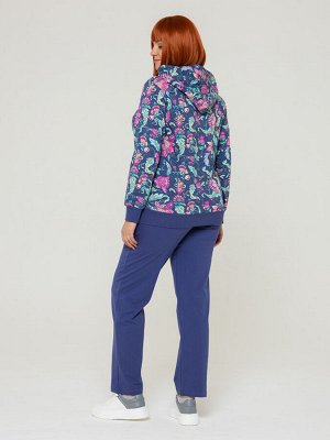 Костюм с брюками КБ-177/индиго-сказочныецветы