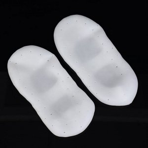 Носочки для педикюра, силиконовые, 16 ? 9 см, размер M, цвет белый