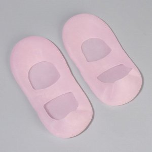 Носочки для педикюра, силиконовые, с перфорацией, с лямкой, размер L, цвет розовый