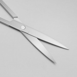 Ножницы маникюрные, прямые, широкие, 12 см, цвет серебристый