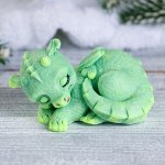 Фигурное мыло &quot;Дракончик лежит&quot; зеленое, 70гр