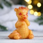 Фигурное мыло &quot;Дракончик лапы вверх&quot; золотое, 65гр 9632152