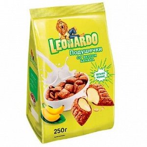 «Leonardo», готовый завтрак «Подушечки со вкусом банана», 250 г