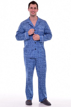 Новое кимоно Пижама мужская 9-174б (голубой)