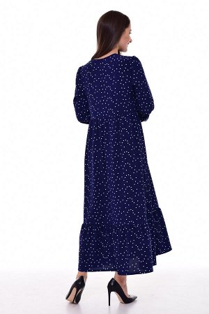 *Платье женское Ф-1-069д (темно-синий2)