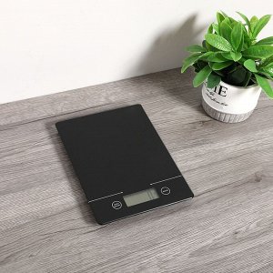 Весы кухонные электронные , до 5 кг (черный)