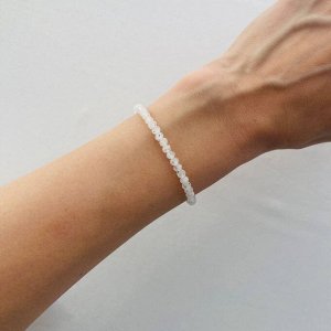Браслет из Лунного камня с включением Турмалина