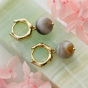 Серьги из ботсванского Агата